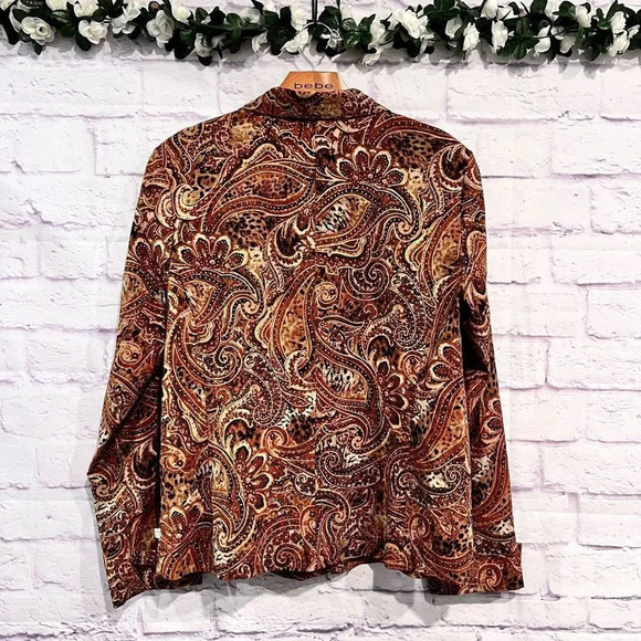 Zenergy by Chico's Paisley Print Zip Front Jacket Size 0 Small Stretch Boho - Picture 2 of 11